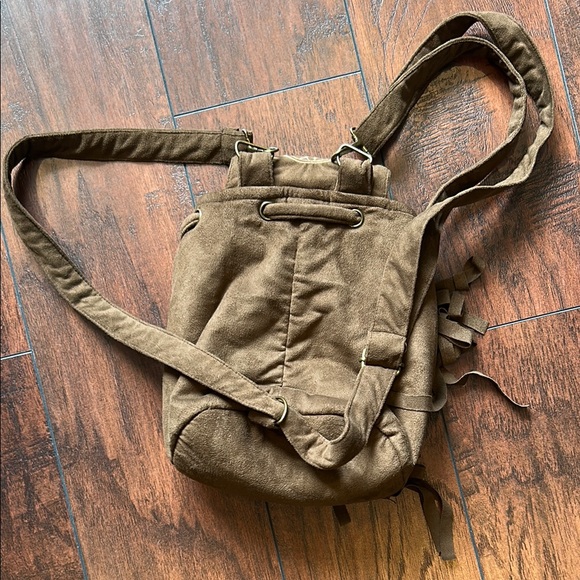 Brown Leather-Like Backpack with Classic Design - Picture 4 of 7